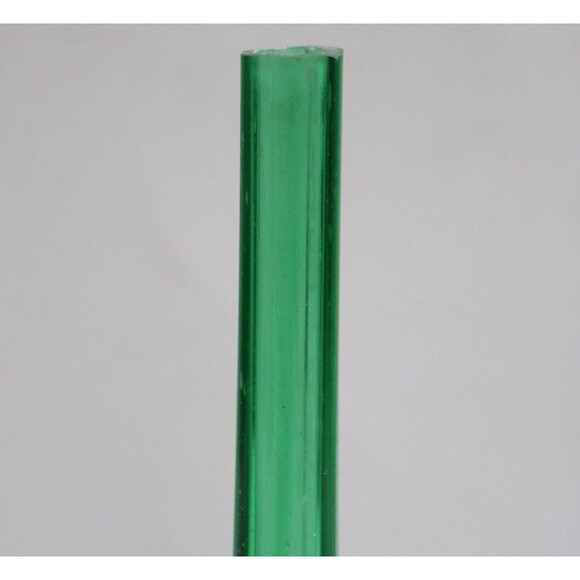 Vintage Elephant Foot Glass Vase Green MCM - Picture 2 of 4